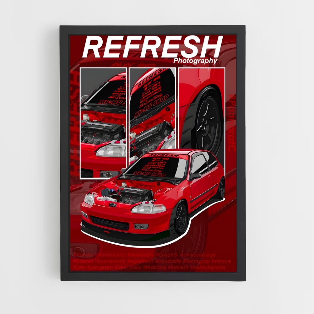 Poster Refh Racing – affiche Honda (vue 2)